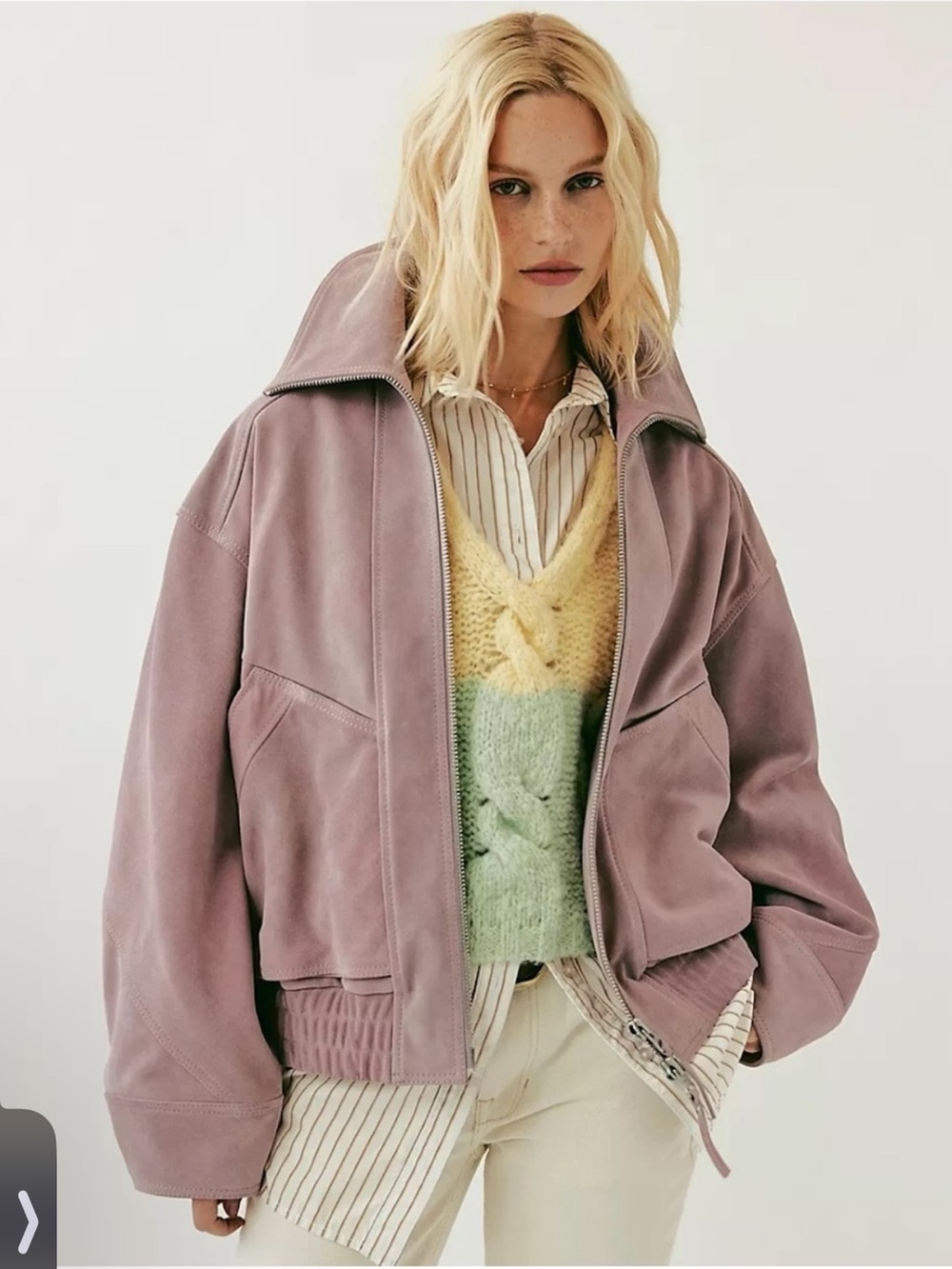 We the Free Desert Moon Suede Jacket in Violet Mist Size S NWT